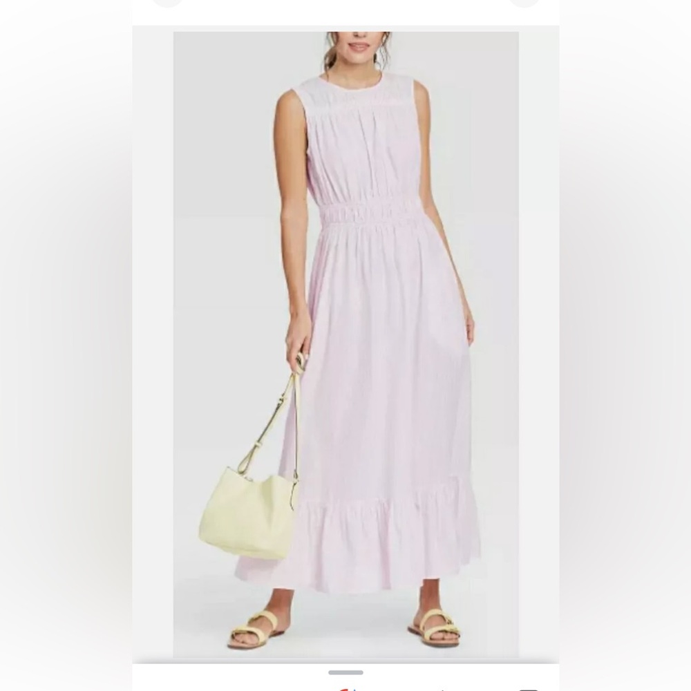 A New Day - large pink strip Maxi